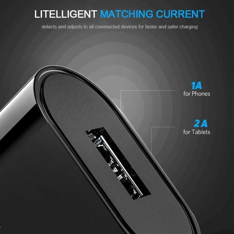 H&A Universelles tragbares USB-Ladegerät EU-Handy-Ladegerät Wandadapter Reiseladegerät USB-Kabel für Huawei für Samsung S9 S8
