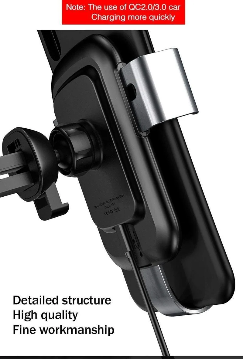 H&A Qi Wireless Charger Autohalterung für iPhone X 10 für Samsung S8 S9 Schnelle Autohalterung Wireless Charging Telefonhalter Ständer Ladegerät