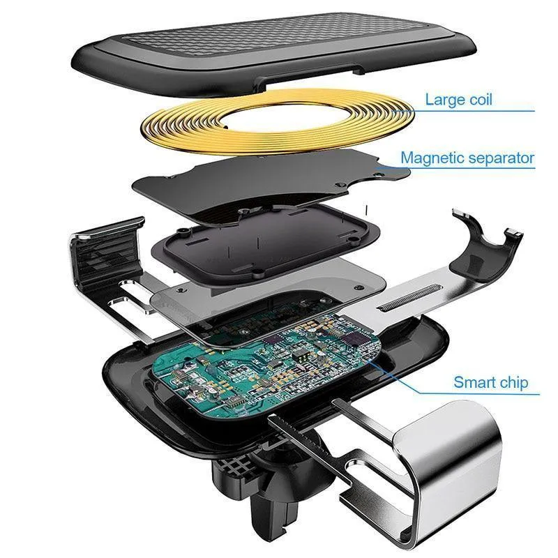 H&A Qi Wireless Charger Autohalterung für iPhone X 10 für Samsung S8 S9 Schnelle Autohalterung Wireless Charging Telefonhalter Ständer Ladegerät