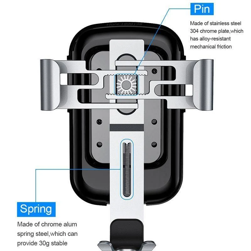 H&A Qi Wireless Charger Autohalterung für iPhone X 10 für Samsung S8 S9 Schnelle Autohalterung Wireless Charging Telefonhalter Ständer Ladegerät