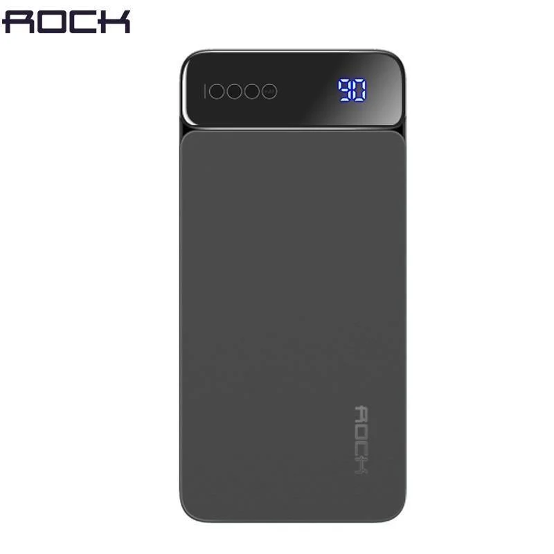 Digitalanzeige LCD Power Bank für Xiaomi Mi, ROCK Tragbare 10000 mAh Power Bank Telefon Externer Akku Powerbank 10000 mAh
