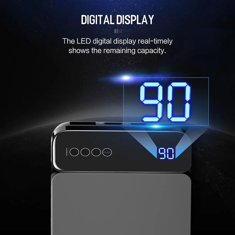Digitalanzeige LCD Power Bank für Xiaomi Mi, ROCK Tragbare 10000 mAh Power Bank Telefon Externer Akku Powerbank 10000 mAh