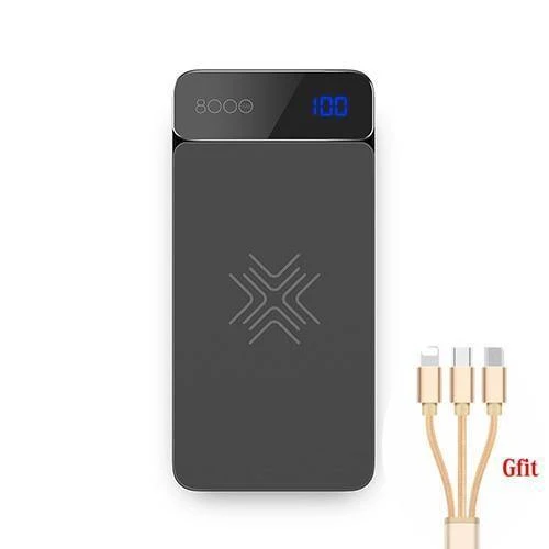 ROCK Wireless Charging Externer Akku PowerBank 8000mah LCD Wireless Charger Energienbank für iPhone X Xr Xs max