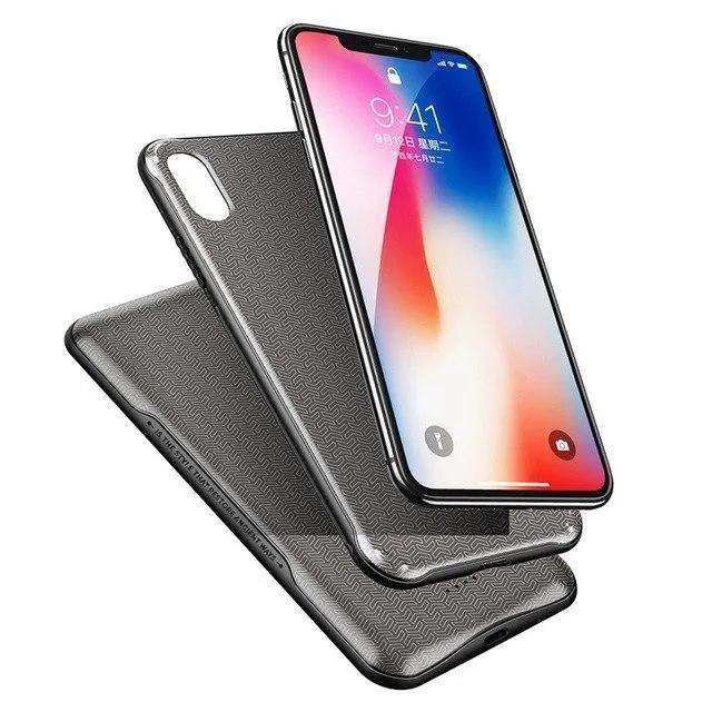 ROCK QI 5000 mAh Kabellose Power Bank Hülle für iPhone X, Ultra Slim Externe Backup-Akku-Ladehülle für iPhone X