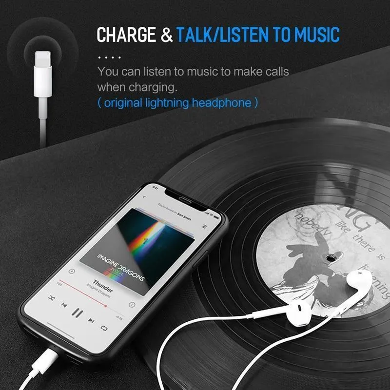 ROCK 6000mAh Power Bank Case für iPhone X, Ultra Slim externes Backup-Ladegerät für iPhone X