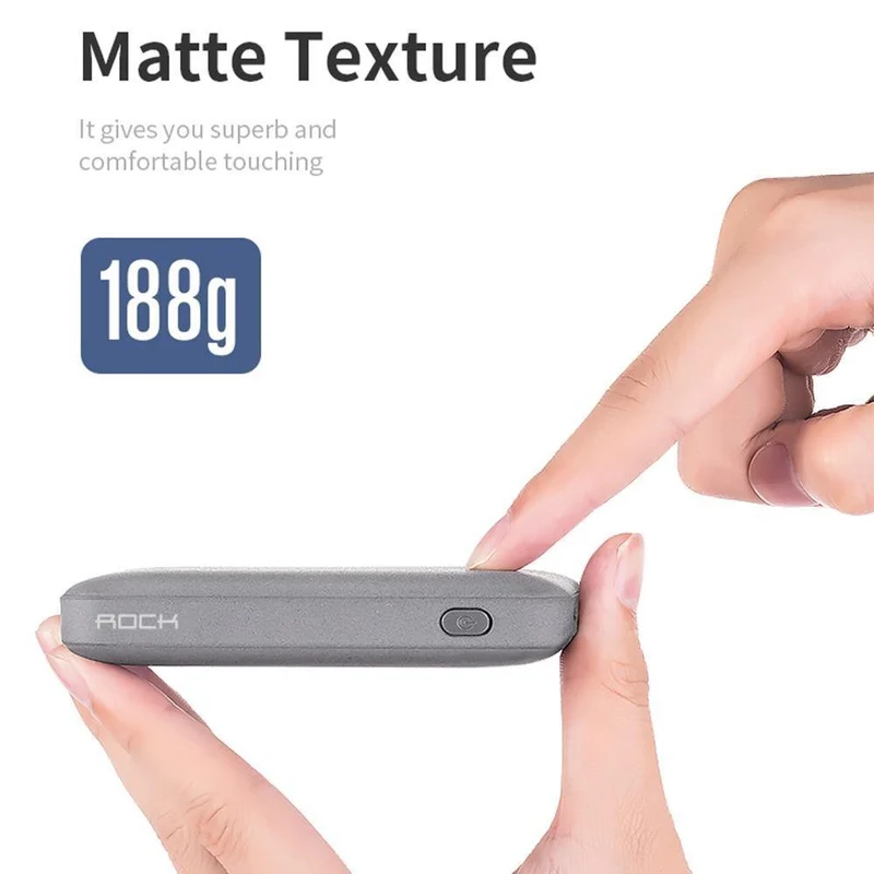 ROCK Mini Power Bank 10000 mAh Externes Akkuladegerät Tragbares Ladegerät Dual USB Powerbank für iPhone X Samsung Xiaomi