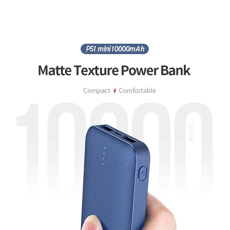 ROCK Mini Power Bank 10000 mAh Externes Akkuladegerät Tragbares Ladegerät Dual USB Powerbank für iPhone X Samsung Xiaomi