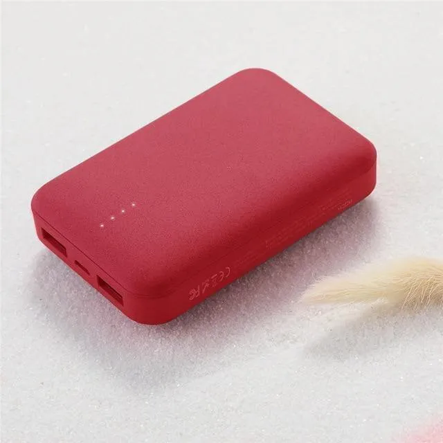 ROCK Mini Power Bank 10000 mAh Externes Akkuladegerät Tragbares Ladegerät Dual USB Powerbank für iPhone X Samsung Xiaomi