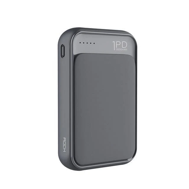 ROCK Mini Power Bank 10000mAh 18W USB C PD Schnellladung QC3.0 Schnellladung Externer Akku für iPhone Xs Max Samsung S9