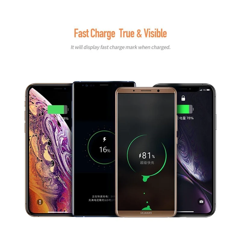 ROCK Mini Power Bank 10000mAh 18W USB C PD Schnellladung QC3.0 Schnellladung Externer Akku für iPhone Xs Max Samsung S9