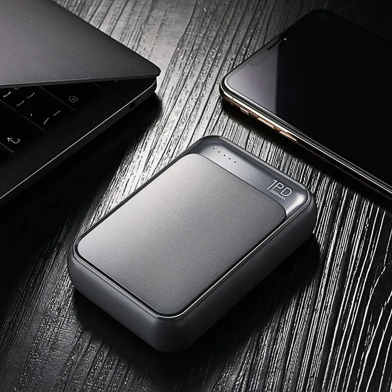 ROCK Mini Power Bank 10000mAh 18W USB C PD Schnellladung QC3.0 Schnellladung Externer Akku für iPhone Xs Max Samsung S9