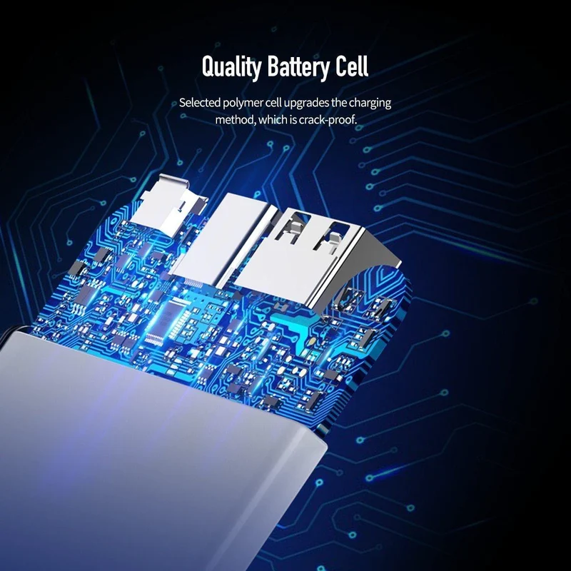 ROCK Mini Power Bank 10000mAh 18W USB C PD Schnellladung QC3.0 Schnellladung Externer Akku für iPhone Xs Max Samsung S9