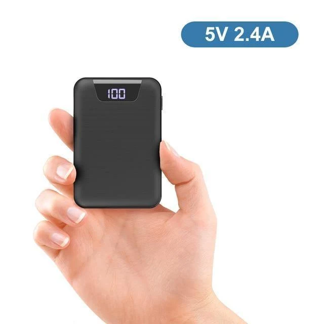 ROCK Mini Power Bank 10000 mAh Dual USB Ports Externe Batterie Powerbank mit Digitalanzeige für iPhone XS Xiaomi PoverBank