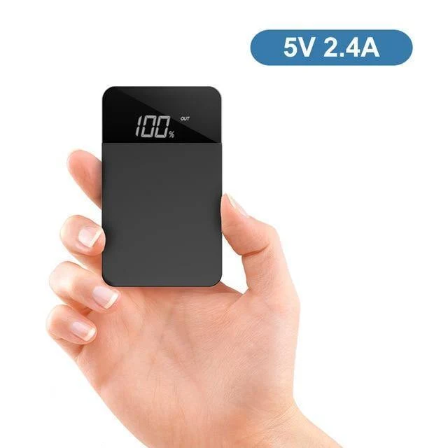 ROCK Mini Power Bank 10000 mAh Dual USB Ports Externe Batterie Powerbank mit Digitalanzeige für iPhone XS Xiaomi PoverBank