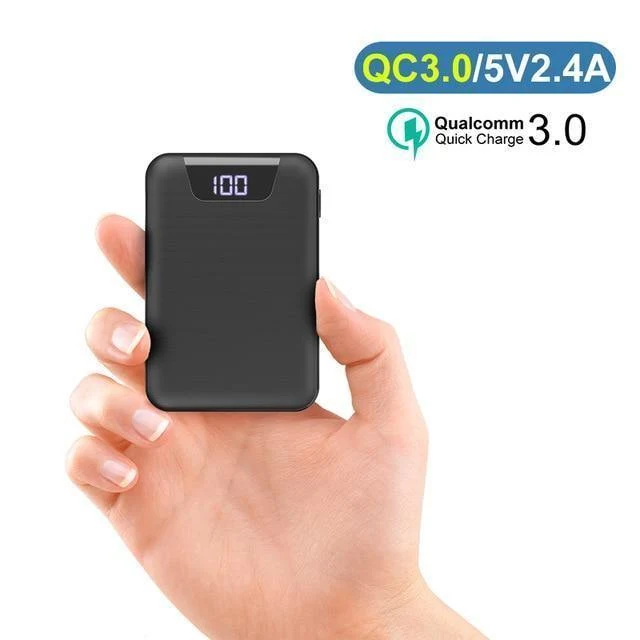 ROCK Mini Power Bank 10000 mAh Dual USB Ports Externe Batterie Powerbank mit Digitalanzeige für iPhone XS Xiaomi PoverBank