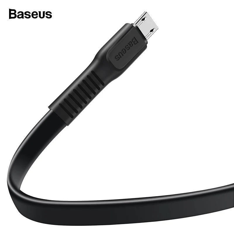 Baseus Flaches Micro-USB-Kabel Schnellladedatenkabel für Samsung Xiaomi Huawei Android Handy-Ladekabel Micro-USB-Kabel