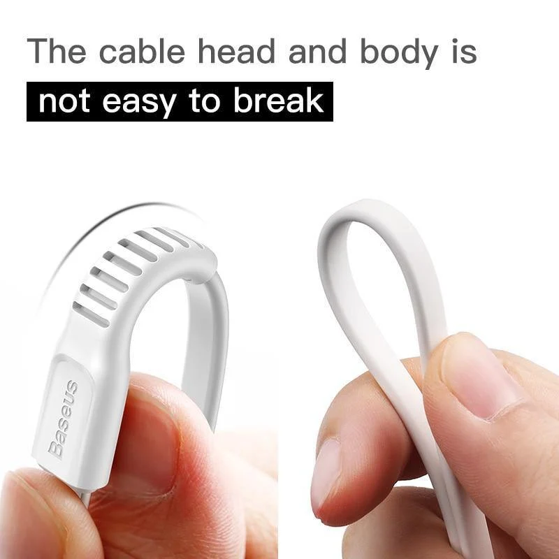 Baseus Flaches Micro-USB-Kabel Schnellladedatenkabel für Samsung Xiaomi Huawei Android Handy-Ladekabel Micro-USB-Kabel