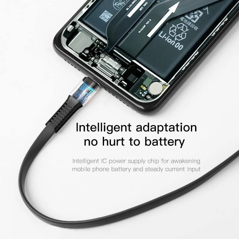 Baseus Flaches Micro-USB-Kabel Schnellladedatenkabel für Samsung Xiaomi Huawei Android Handy-Ladekabel Micro-USB-Kabel