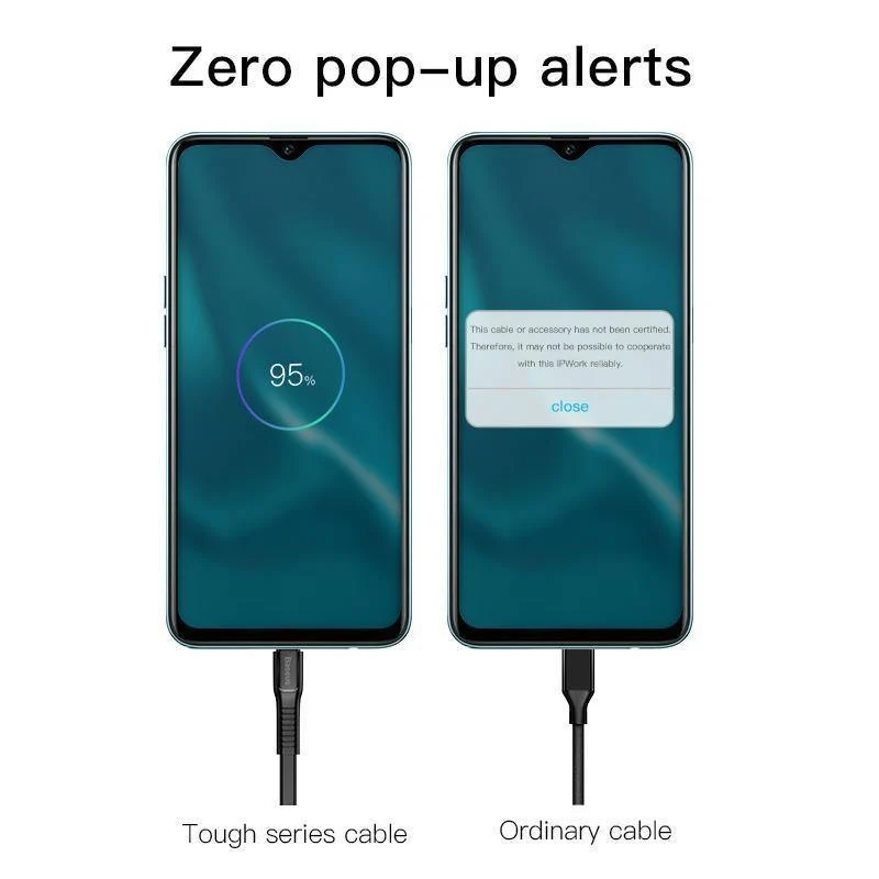 Baseus Flaches Micro-USB-Kabel Schnellladedatenkabel für Samsung Xiaomi Huawei Android Handy-Ladekabel Micro-USB-Kabel