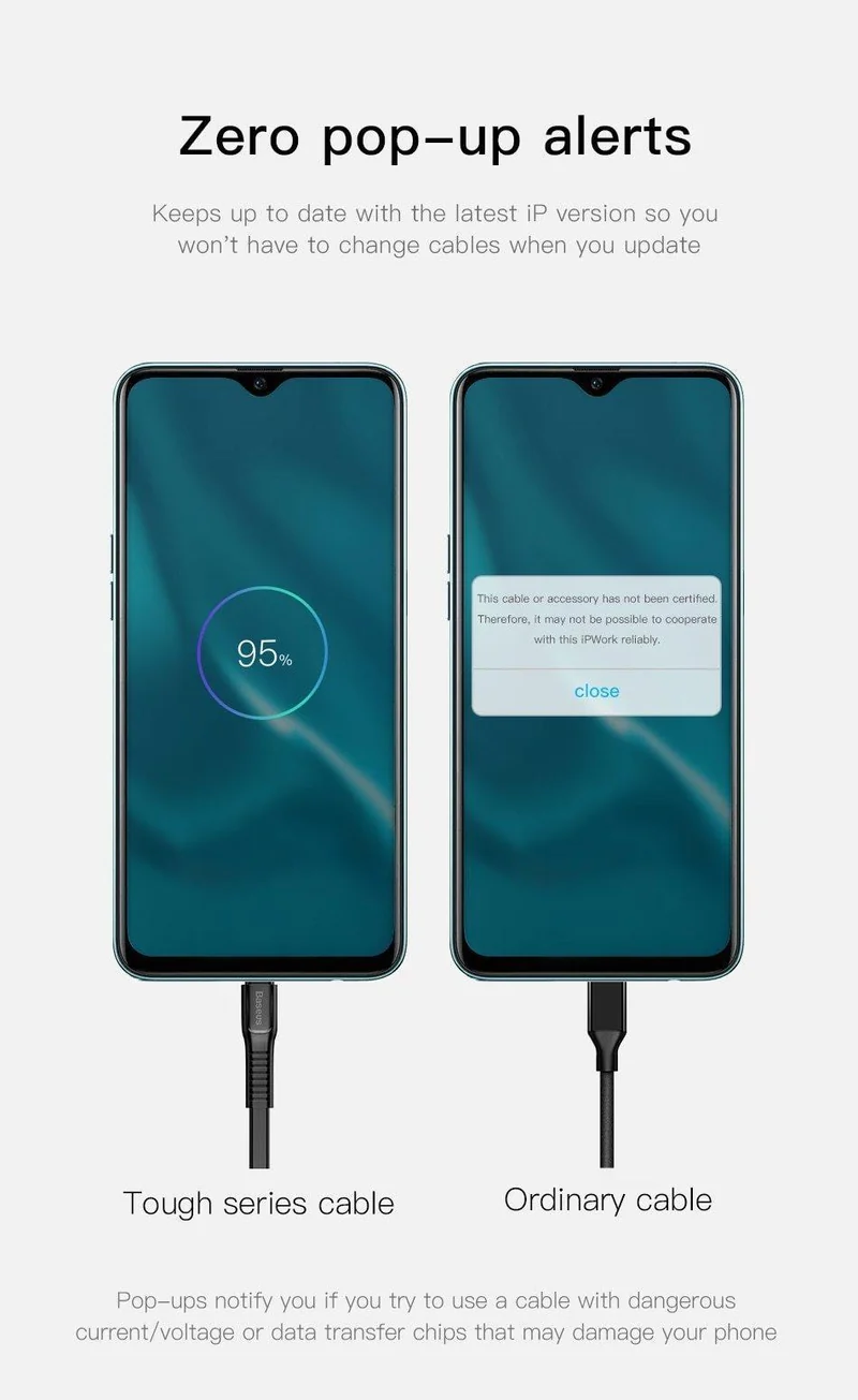 Baseus Flaches Micro-USB-Kabel Schnellladedatenkabel für Samsung Xiaomi Huawei Android Handy-Ladekabel Micro-USB-Kabel
