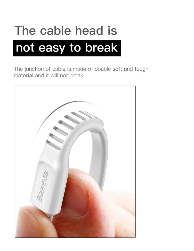 Baseus Flaches Micro-USB-Kabel Schnellladedatenkabel für Samsung Xiaomi Huawei Android Handy-Ladekabel Micro-USB-Kabel