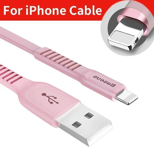 Baseus USB-Kabel für iPhone XS Max XR X 8 Schnellladeladegerät USB-C-Kabel Micro USB Typ C-Kabel für Android-Handykabel