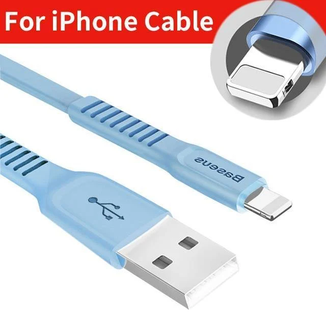 Baseus USB-Kabel für iPhone XS Max XR X 8 Schnellladeladegerät USB-C-Kabel Micro USB Typ C-Kabel für Android-Handykabel