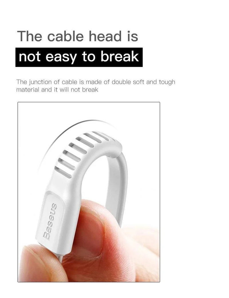 Baseus USB-Kabel für iPhone XS Max XR X 8 Schnellladeladegerät USB-C-Kabel Micro USB Typ C-Kabel für Android-Handykabel