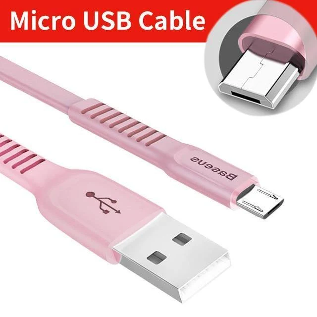 Baseus USB-Kabel für iPhone XS Max XR X 8 Schnellladeladegerät USB-C-Kabel Micro USB Typ C-Kabel für Android-Handykabel