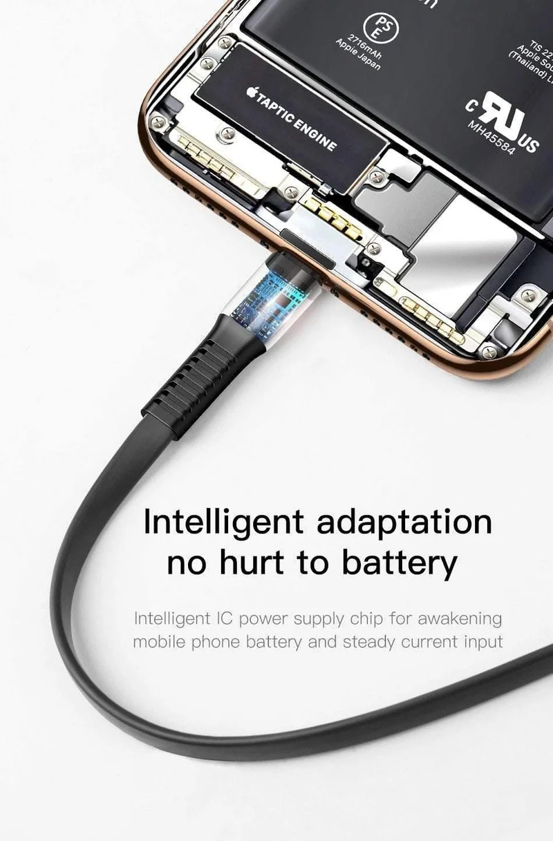 Baseus USB-Kabel für iPhone XS Max XR X 8 Schnellladeladegerät USB-C-Kabel Micro USB Typ C-Kabel für Android-Handykabel