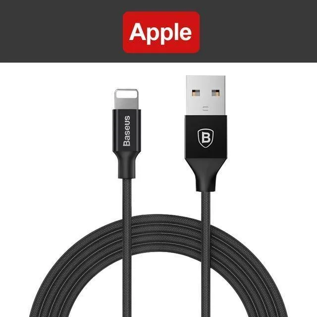 Baseus 3 in 1 USB Kabel Für iPhone XS Max XR X 8 7 Lade Ladegerät Micro USB Kabel 2 in 1 Handy USB Typ c Typ-c Kabel