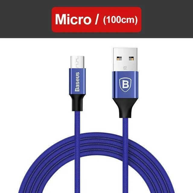 Baseus 3 in 1 USB Kabel Für iPhone XS Max XR X 8 7 Lade Ladegerät Micro USB Kabel 2 in 1 Handy USB Typ c Typ-c Kabel