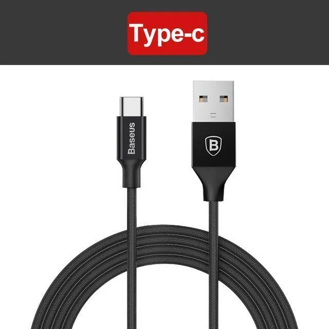Baseus 3 in 1 USB Kabel Für iPhone XS Max XR X 8 7 Lade Ladegerät Micro USB Kabel 2 in 1 Handy USB Typ c Typ-c Kabel