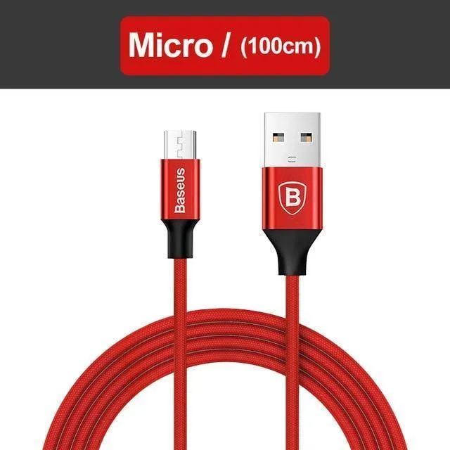 Baseus 3 in 1 USB Kabel Für iPhone XS Max XR X 8 7 Lade Ladegerät Micro USB Kabel 2 in 1 Handy USB Typ c Typ-c Kabel