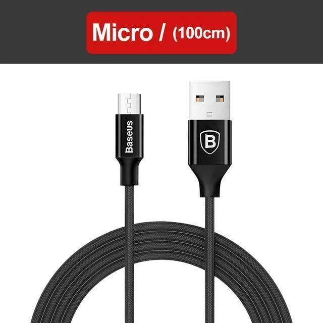 Baseus 3 in 1 USB Kabel Für iPhone XS Max XR X 8 7 Lade Ladegerät Micro USB Kabel 2 in 1 Handy USB Typ c Typ-c Kabel