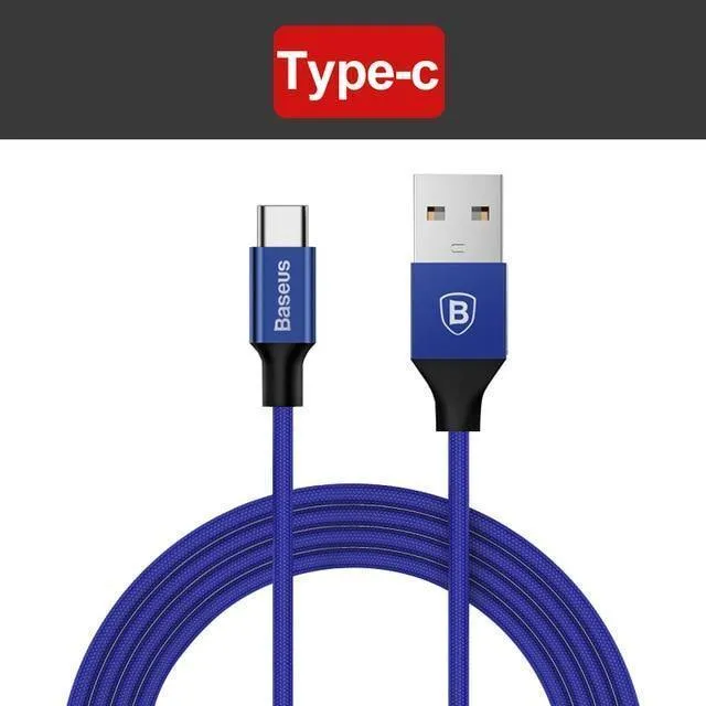 Baseus 3 in 1 USB Kabel Für iPhone XS Max XR X 8 7 Lade Ladegerät Micro USB Kabel 2 in 1 Handy USB Typ c Typ-c Kabel