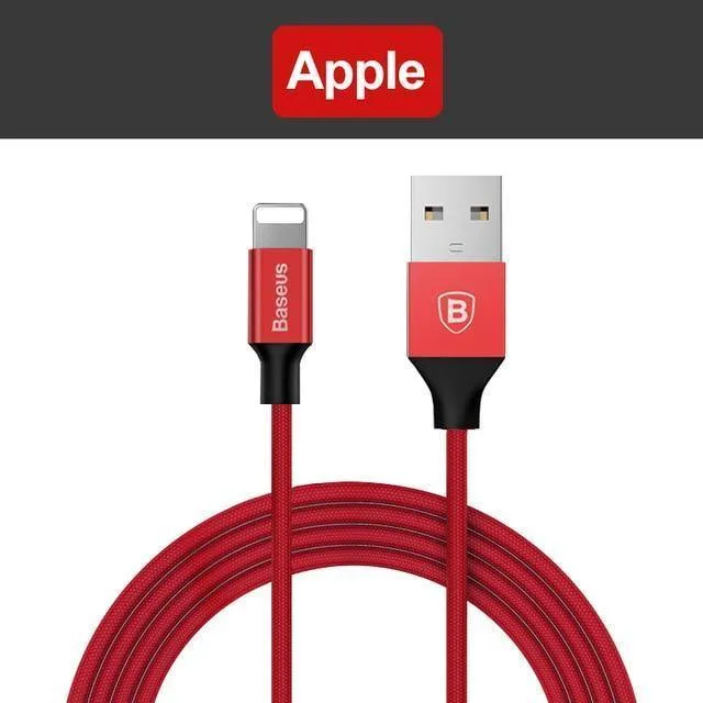 Baseus 3 in 1 USB Kabel Für iPhone XS Max XR X 8 7 Lade Ladegerät Micro USB Kabel 2 in 1 Handy USB Typ c Typ-c Kabel