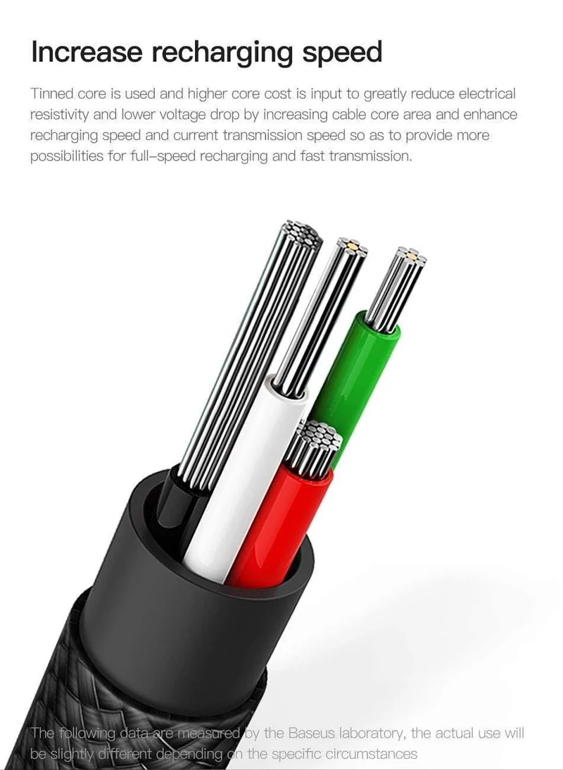Baseus 90 Grad Micro-USB-Kabel Schnellladegerät Datenkabel Micro-USB-Kabel für Samsung Xiaomi Android Mobilie-Telefonkabel