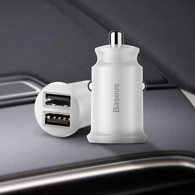 Baseus mi ni Autoladegerät für iPhone Xs Samsung Xiaomi mi 3.1A Schnellladefunktion fürs Auto Dual USB Autoladegerät Adapter Handyladegerät