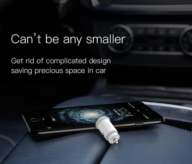 Baseus mi ni Autoladegerät für iPhone Xs Samsung Xiaomi mi 3.1A Schnellladefunktion fürs Auto Dual USB Autoladegerät Adapter Handyladegerät