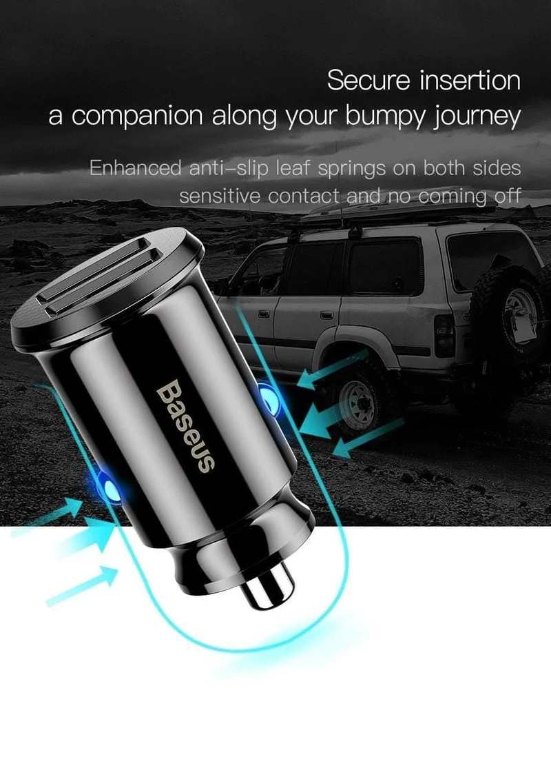 Baseus mi ni Autoladegerät für iPhone Xs Samsung Xiaomi mi 3.1A Schnellladefunktion fürs Auto Dual USB Autoladegerät Adapter Handyladegerät
