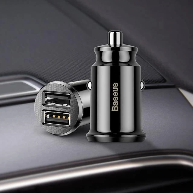 Baseus mi ni Autoladegerät für iPhone Xs Samsung Xiaomi mi 3.1A Schnellladefunktion fürs Auto Dual USB Autoladegerät Adapter Handyladegerät