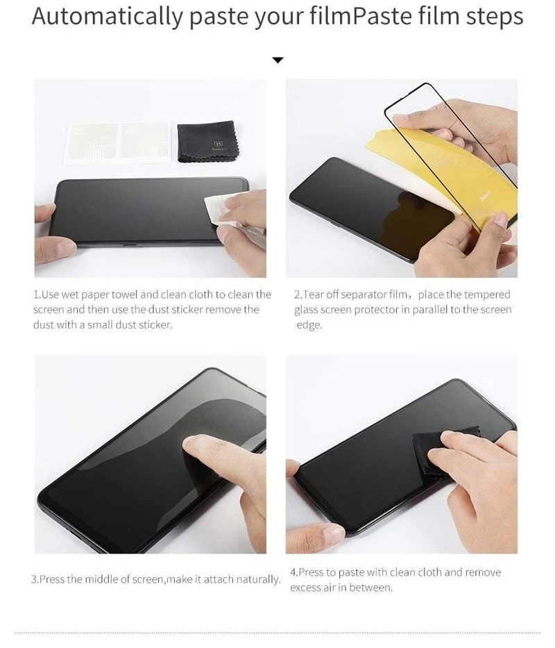 Baseus Displayschutz aus gehärtetem Glas für Vivo Nex, gebogene Kante, HD, vollständige Abdeckung, 0.3 mm, Schutzglas, gehärteter Film für Vivo Nex