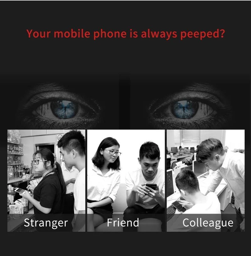 Baseus 0.3 mm Anti-Spionage-Hartglas für iPhone X 10 Sichtschutz für iPhoneX Anti-Peeping-Film Schutzglas