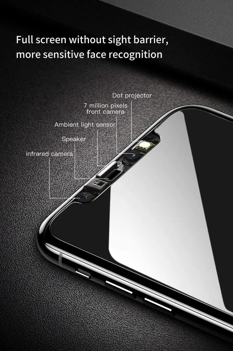 Baseus 0.3 mm Anti-Spionage-Hartglas für iPhone X 10 Sichtschutz für iPhoneX Anti-Peeping-Film Schutzglas