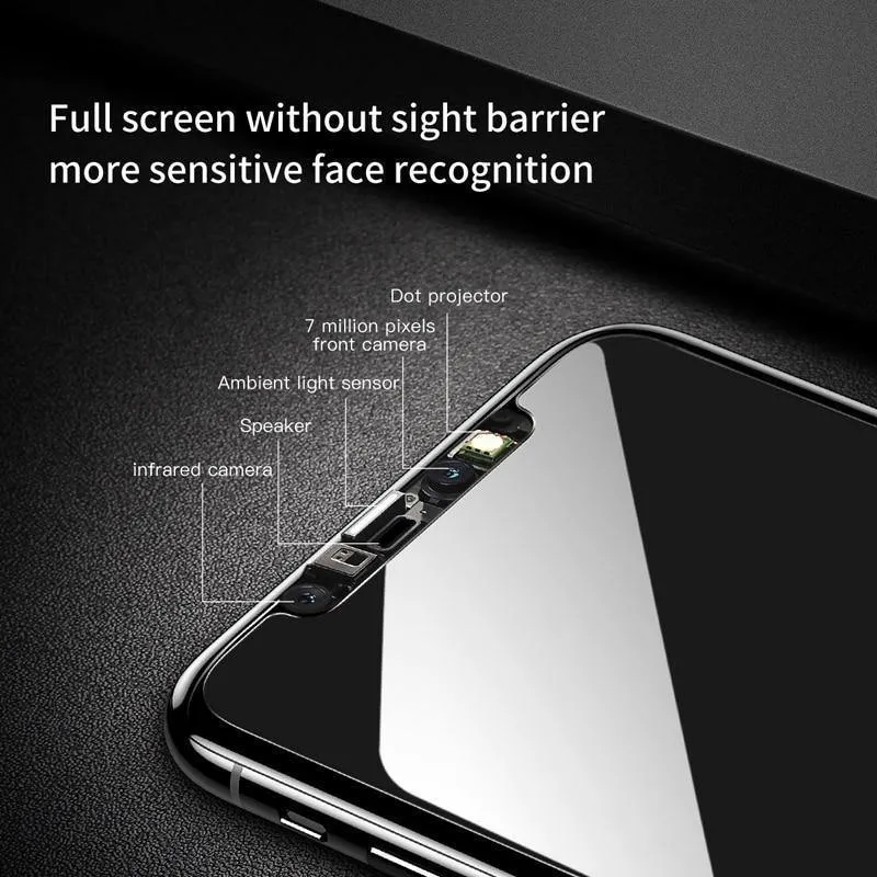 Baseus 0.3 mm Anti-Spionage-Hartglas für iPhone X 10 Sichtschutz für iPhoneX Anti-Peeping-Film Schutzglas