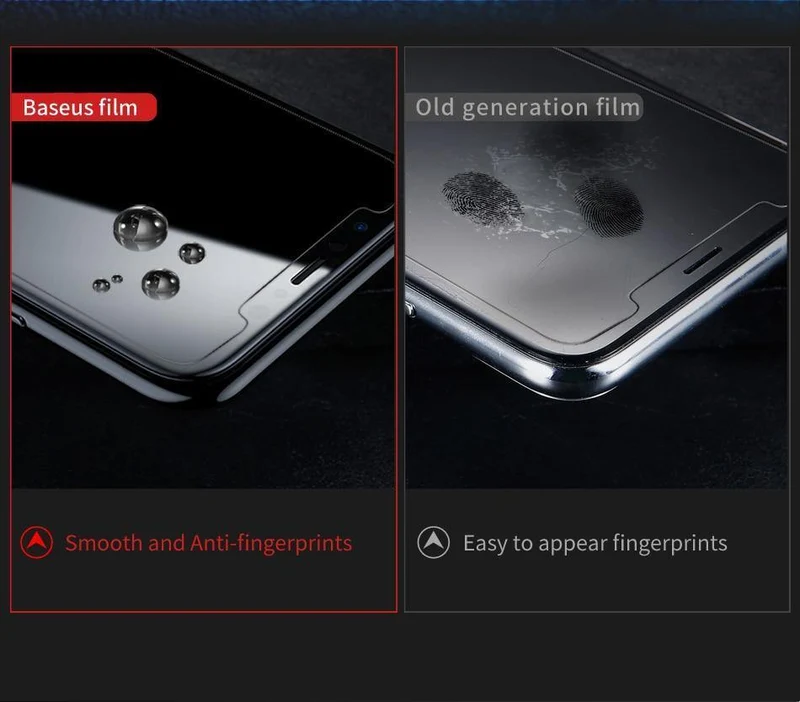 Baseus 0.3 mm Anti-Spionage-Hartglas für iPhone X 10 Sichtschutz für iPhoneX Anti-Peeping-Film Schutzglas