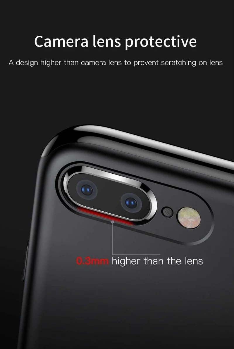 Baseus 360 Ganzkörper-Hart-PC-Hülle für iPhone 8 7 Plus Abdeckung aus gehärtetem Glas + TPU-Rückseite Schutzhülle für iPhone 8Plus 7Plus