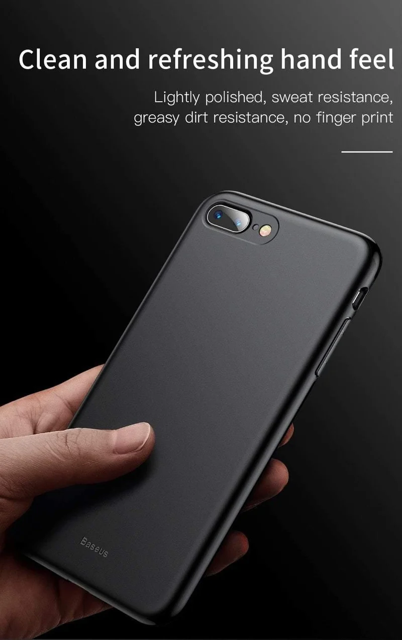 Baseus 360 Ganzkörper-Hart-PC-Hülle für iPhone 8 7 Plus Abdeckung aus gehärtetem Glas + TPU-Rückseite Schutzhülle für iPhone 8Plus 7Plus