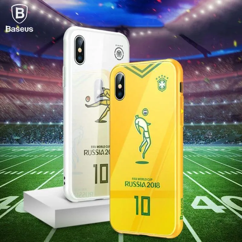Baseus Luxus-Glashülle für iPhone X 10 Capinhas 3D-lackiertes Glas + weiche TPU-Kante auf der Rückseite Schutzhülle für iPhoneX Coque